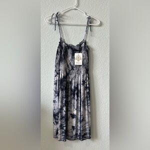 BECCA by Rebecca Virtue Smocked Tie Strap Swim Cover Up Dress NWT Small